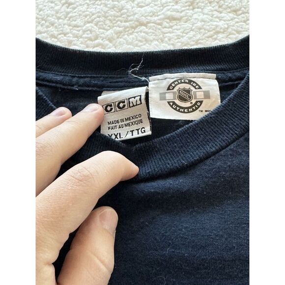 Vtg 2002 New York Rangers Throwback Vintage Long Sleeve CCM Blue XXL NHL - Picture 7 of 8